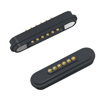 6 Position Magnet Spring-Loaded Pogo Pin Connector  Electric Magnetic Power Connector