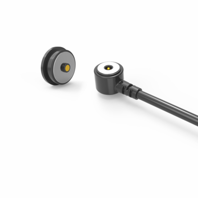 Dia 10.0mm round male and female magnetic dc cable connector with micro projector