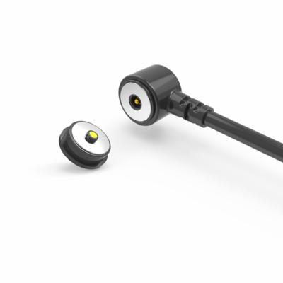 Dia 10.0mm round male and female magnetic dc cable connector with micro projector
